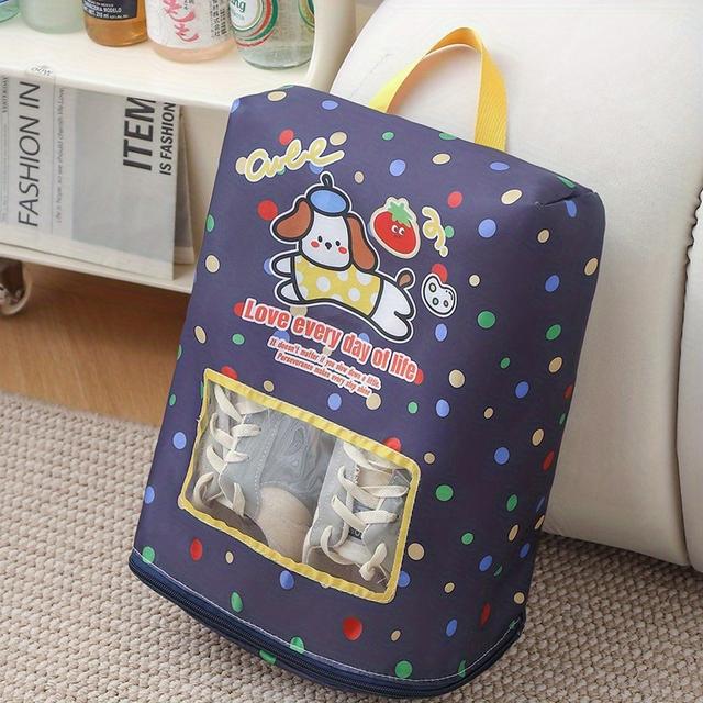 TEMU 透明シューズ収納バッグ、旅行や出張用の携帯型防塵シューズバッグ、スニーカー収納ポーチ