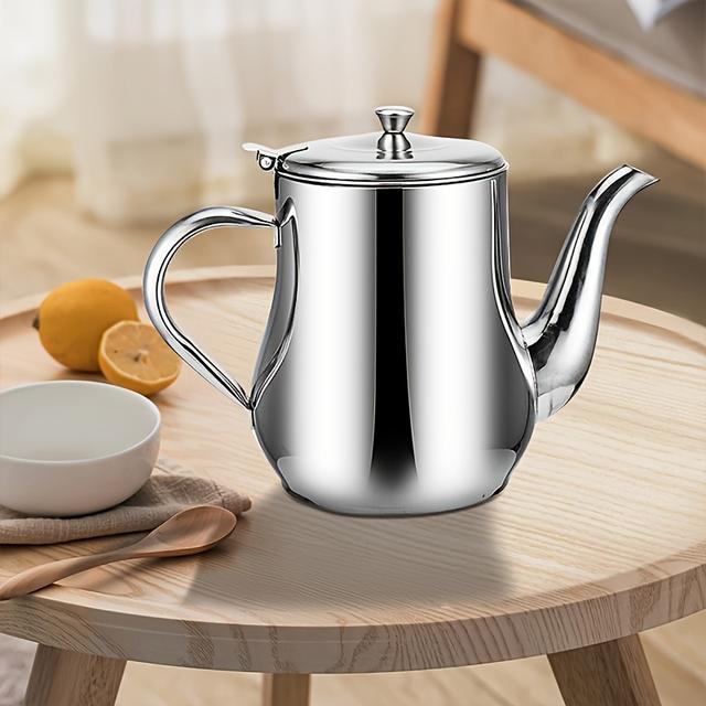 TEMU Stainless Steel Oval Oil Filter Pot With Filter Net, , Hand Wash Only, For Kitchen And Restaurant