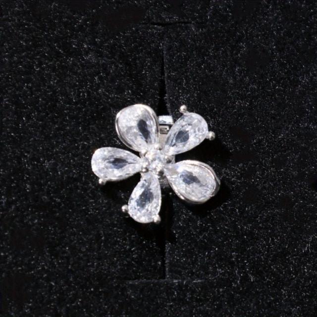 TEMU ต่างหูดอกไม้ทองแดงหรูหราพร้อมดีไซน์ดอกไม้, สบายและทันสมัยสำหรับวัยรุ่น, เหมาะสำหรับชุดลำลอง, ต่างหูสไตล์เก๋, สำหรับวัยรุ่น