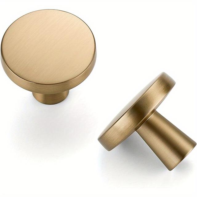 TEMU 10pcs Bronze Cabinet Knobs - Round, Stylish & For Kitchen, Bathroom, Closet, And Dresser Storage
