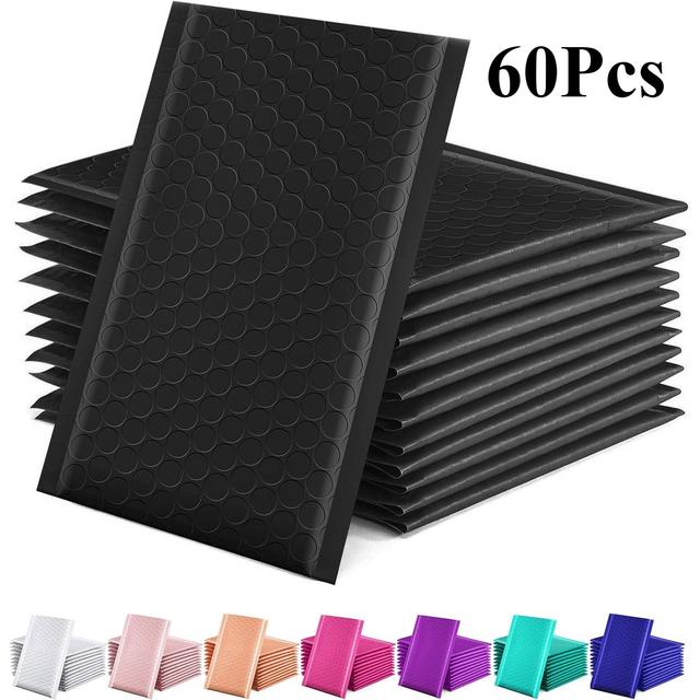 TEMU 60 stuks Zwarte Bubbeltjes Enveloppen, Bubbeltjes Enveloppen voor Kleine Bedrijven, Gewatteerde , Verzendzakken, Verpakkingszakken, Verzend Enveloppen, Verzendbenodigdheden