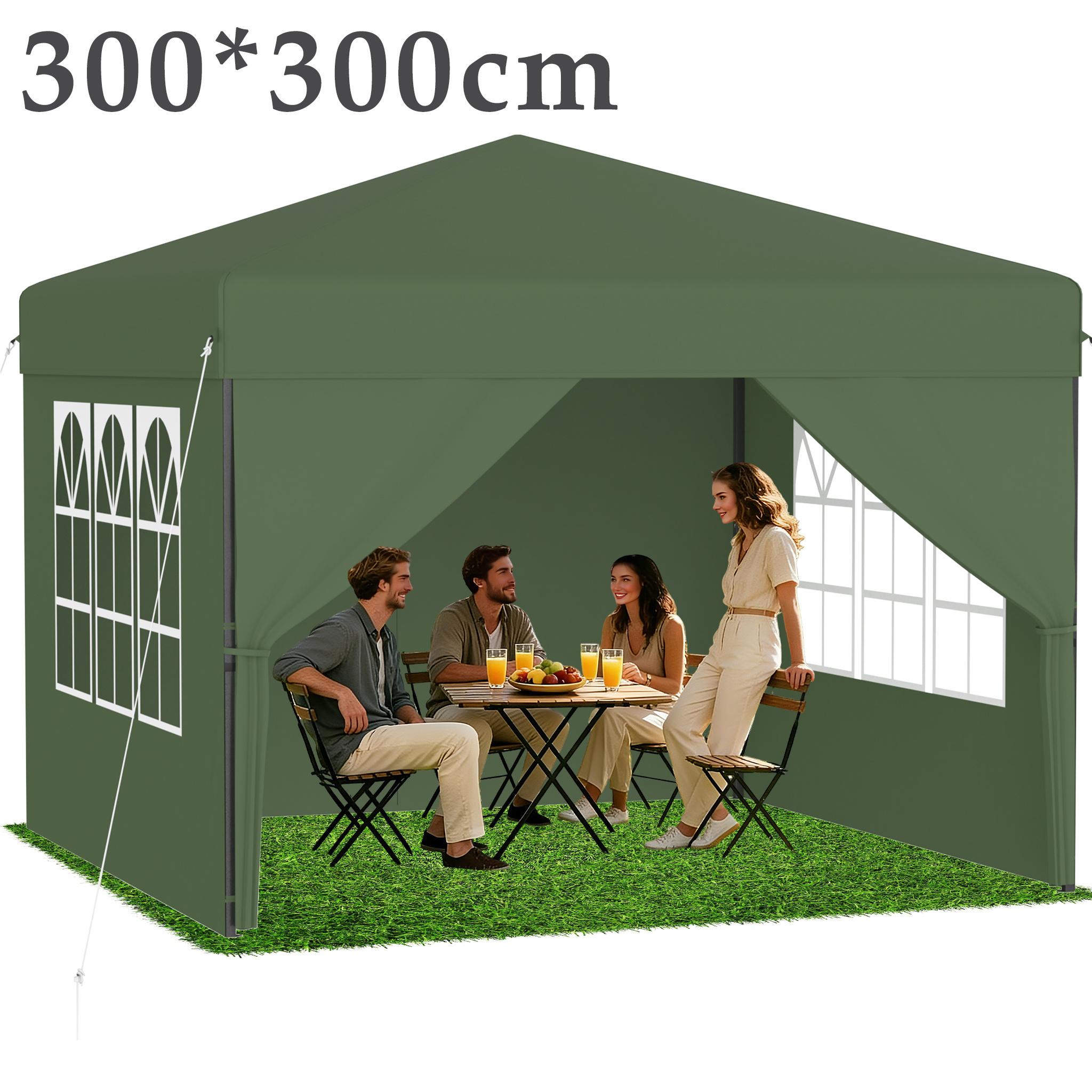 TEMU Pop-up Folding , Collapsible Event Tent, Stable With , Garden , Height-adjustable, Garden Tent, Party Tent, Marquee Including Carrying Bag, 3*/2. 5*2. 5m