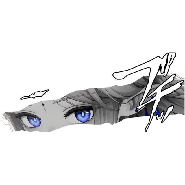 TEMU 【20cm グレー アニメ ガール ブラインドファスナー ピークアブー 車 アクセサリー ステッカー ヘルメット ビニール ウィンドウ ラップトップ ステッカー、アニメ ステッカー、かわいい ステッカー、漫画 車 ステッカー、オタク ステッカー、ラップトップ デカール、ウィンドウ デコレーション、可愛い ステッカー】