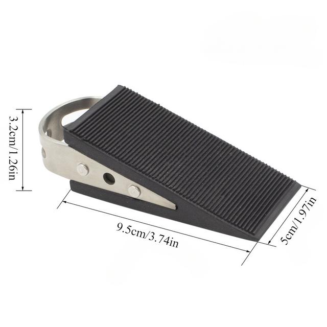 TEMU Duty Wedge That Holds Doors And , Made Of Rubber And Stainless Steel, Works On All Floor Surfaces, With Hanger Which Easy To Storage