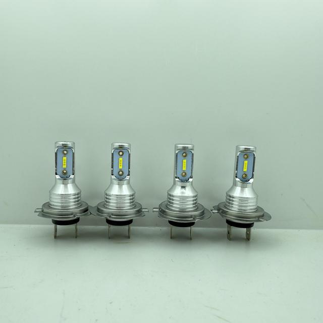 TEMU Set Of 4 H7 Led Headlight Bulbs With A 6000k High , Offering Light, No Battery Required