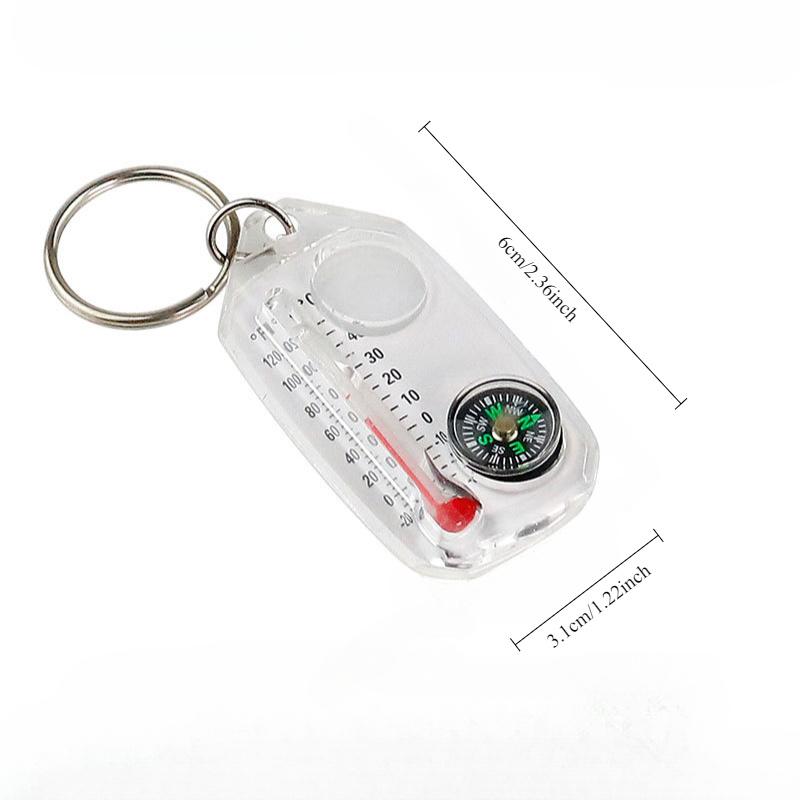 TEMU A Clip-on Mountaineering Keychain Compass, A Portable Multifunctional Compass With Temperature Display, Without Battery