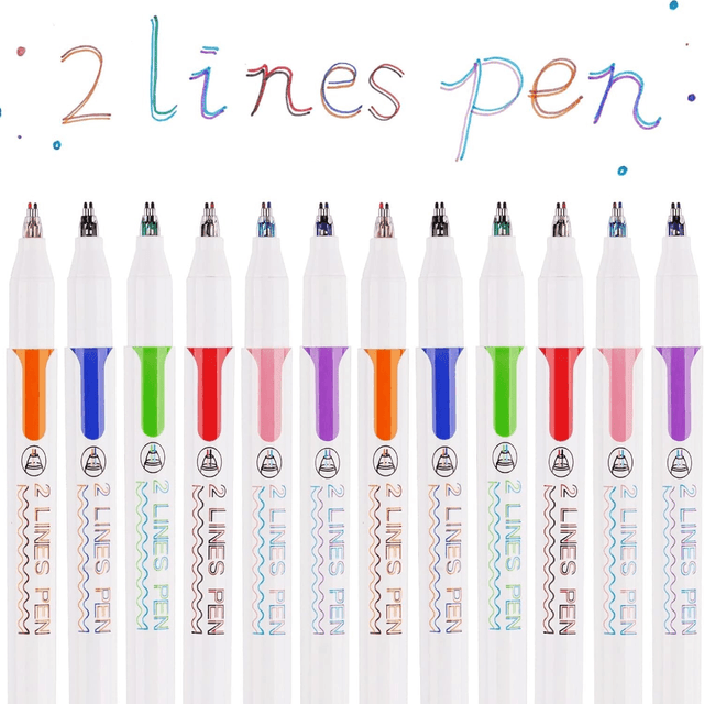 TEMU Suministros de Oficina, 6/12 Piezas Bolígrafos Punta, Colores Surtidos, Rotuladores para Contornar, Bolígrafos , Plumas para Dibujo 3D, Marcadores de Línea , Esenciales para y , Temporada