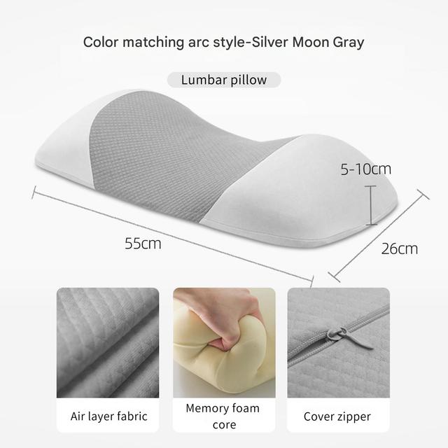 TEMU Ergonomic Deep Sleep Lumbar Support Pillow- Medium , Machine Washable, Lumbar Back Support, Lumbar Pillow, Back Support Pillow, Lumbar Support Pillow, Back Lumbar Pillow