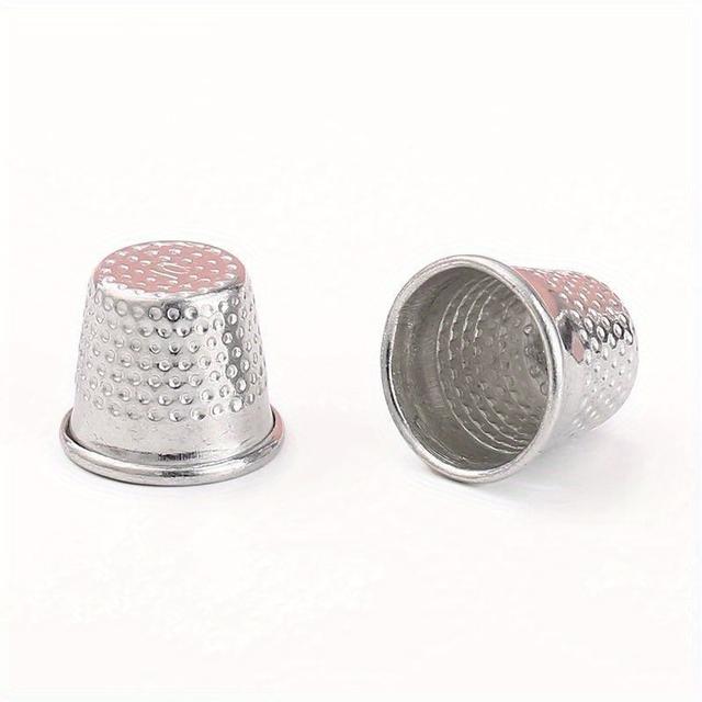 TEMU 2 darabos keményfém sárgaréz varrótű gyűszű ujjvédő DIY varróeszköz