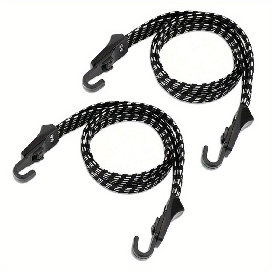 TEMU 1/2 stuks Heavy-Duty Verstelbare Fiets Bagageriem - Elastische Bungee Koord met Veilige Haken, Slijtvast & Treksterkte, Ideaal voor het Vastzetten van Uitrusting op Fietsen