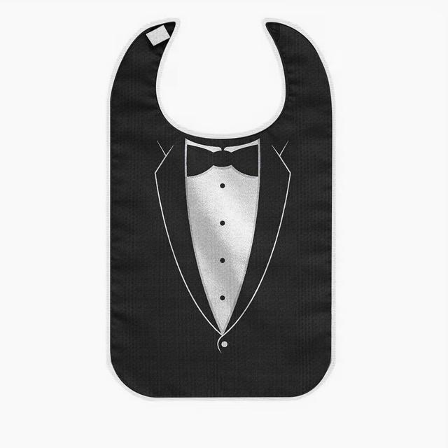TEMU 1pc Suit Collection Theme, Sturdy And Comfortable Adult Bib - During Meals, Essential For Home & Kitchen, Ideal Holiday Present