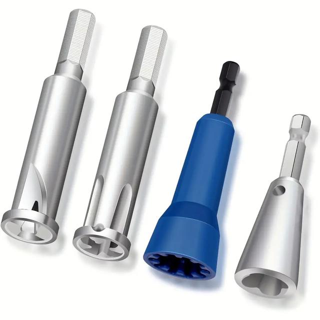 TEMU 4pcs Wire Twister And Stripping Tool Set, Connector Driver, 1/4" Chuck, , No , With Electrician's Tools