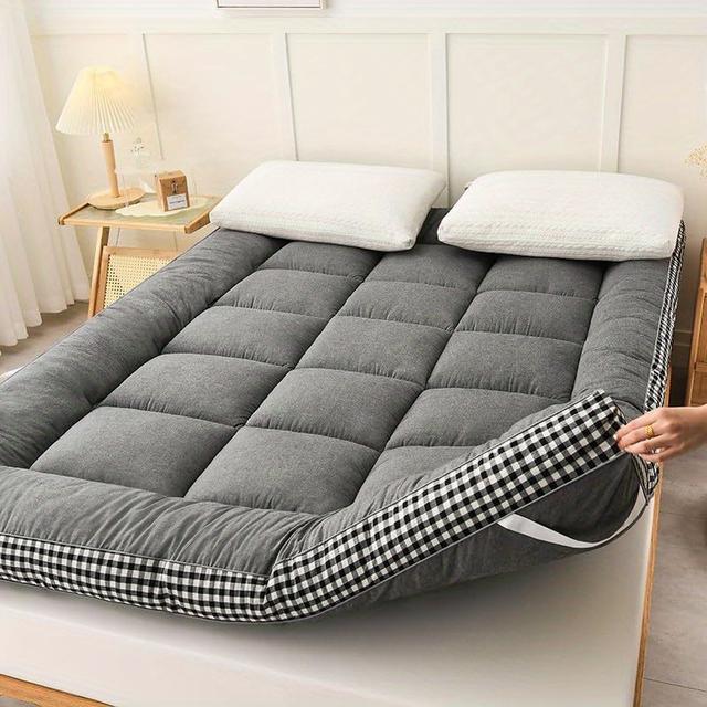TEMU Foldable Japanese Tatami Futon Mattress - Thickened Portable Dormitory Sleeping Pad- Roll-up Floor Mattress For Camping & Home Use