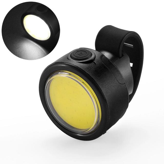 TEMU 1pc Mini Led Bike Light, Bicycle Front Rear Light, Usb Charging Brightness Adjustable Bicycle Flashlight, Portable Lighting