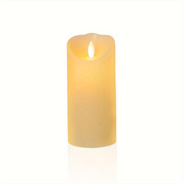 TEMU Vela decorativa de con ondulado y a pilas - Día de San Valentín, Navidad, Halloween, , boda, vela de simulación a pilas, adecuada para crear un festivo. Funciona pilas AAA (pilas no incluidas)