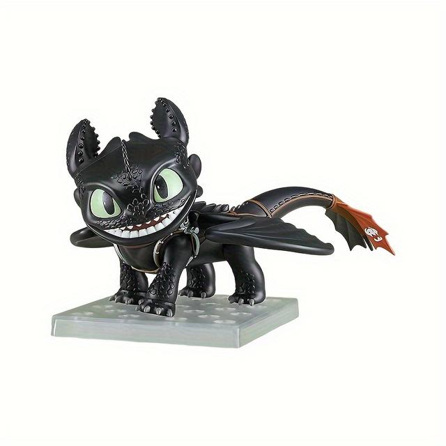 TEMU زخرفة لوحة القيادة للسيارة، تمثال تنين أنيمي مع أجنحة - أسود وأحمر، قطعة تفصيلية للجماهير المزدهرة، هدية مثالية لأعياد الميلاد والعطلات، ديكور مكتب السيارة، ديكور تنين