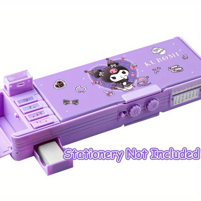 TEMU Authorized By , This Large-capacity Melody Pencil Case Features A Multifunctional Design With A Coded Lock, Perfect As A New Gift For Students
