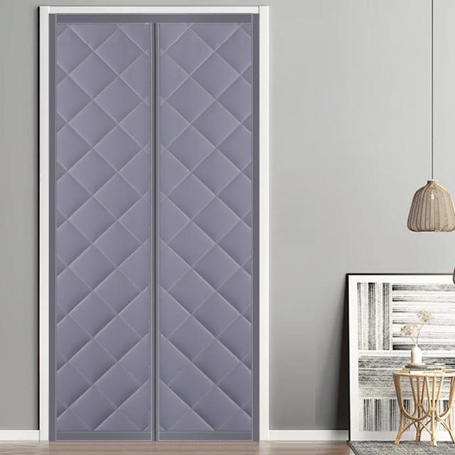 TEMU Téli mágneses hővédő függöny, vastagított és sűrű a melegségért, öntapadós, fúrás nélkül, szélvédő elválasztó a hálószobába, légkondicionálóhoz