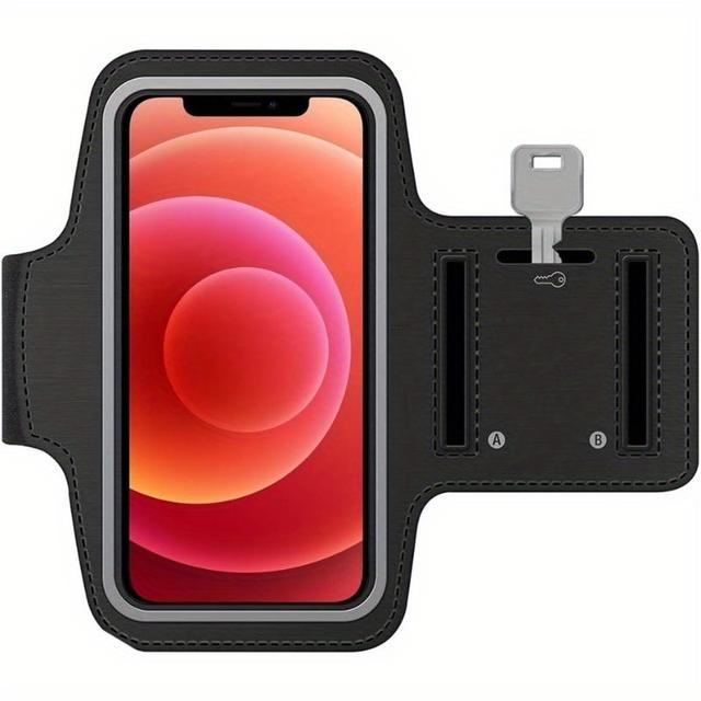 TEMU 1pc Holder, Suitable For Iphone 16 Pro Max/15 Pro Max/14 Pro Max/13 Pro Max And Other Devices Inches In Diameter - Adjustable Holder Including Key Chain - Black