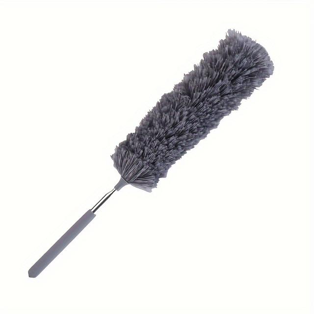 TEMU Electrostatic Removal Brush, Telescopic Adjustable Handle, 360 ° Rotating Cleaning, Furniture/keyboard/ Multifunctional, Washable, Reusable, Minimalist Aesthetic Cleaning