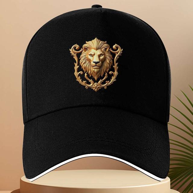 TEMU 1pc Gorra de Béisbol con de Dorado en Relieve, Gorra Ajustable para Parejas, Ideal para Correr, Fitness, Deportes y Viajes