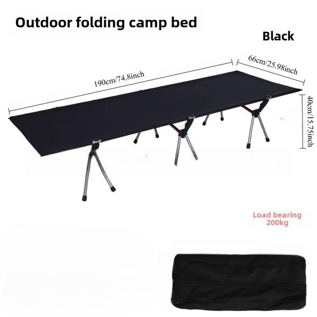 TEMU 1pc Aluminum Alloy , Portable Multi-functional For Outdoor Camping, Office Nap, Beach, Garden - Durable, Seamless Design, Uncharged, Suitable For Christmas, Halloween, Mountain Day, Festivals
