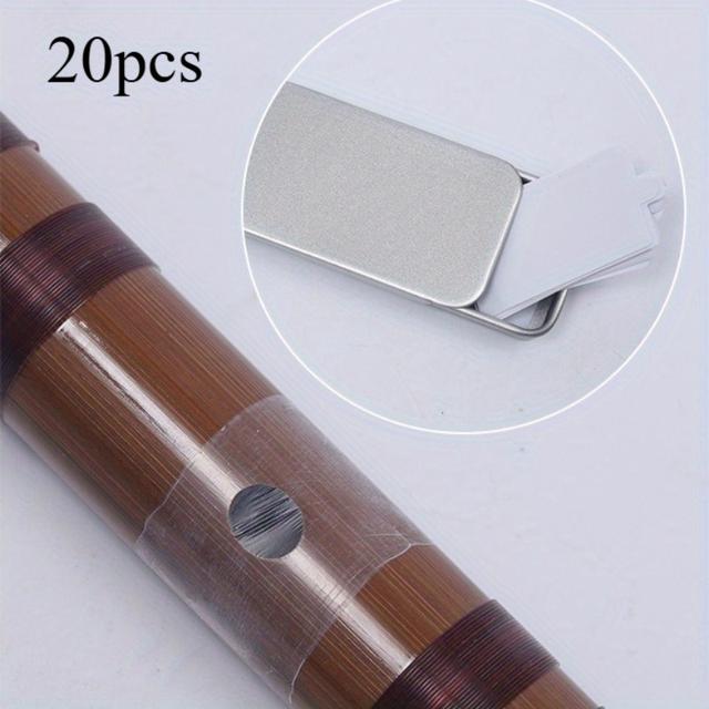 TEMU FF Bonfires 20pcs Película para Flauta, Película Ultrafina para Flauta, Accesorios para Instrumentos Musicales, Película de Lengüeta Biomimética de Resistencia