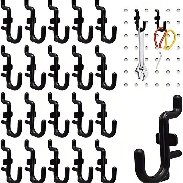 TEMU A Pack Of 50 Hooks With A 0.6cm Hole Diameter, Designed For Storage Systems, Compatible With A 2.5cm Standard Hole For Inventory