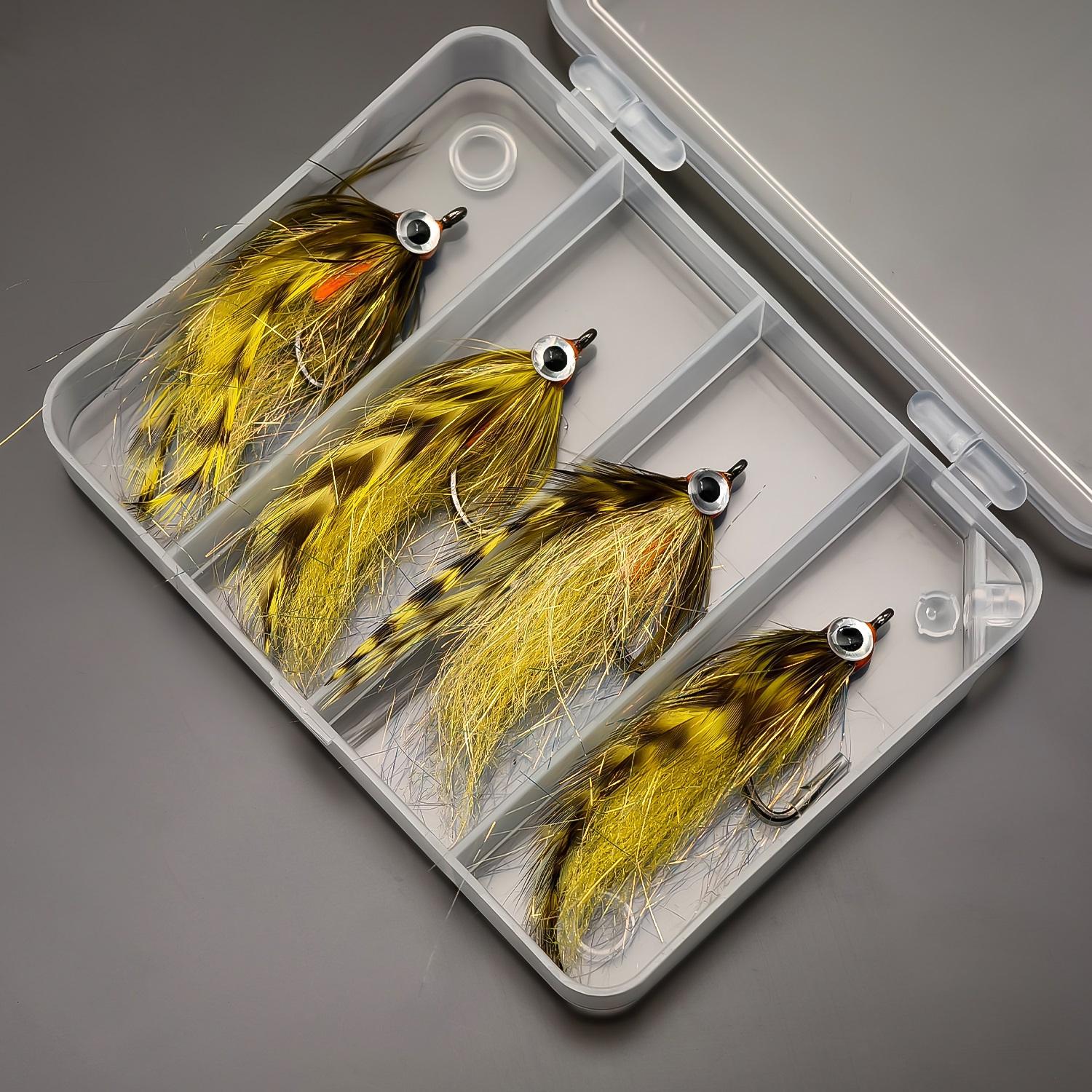 TEMU ANFS Lot de 4 Leurres de Pêche à Haut de Gamme - Queue , Hameçon en Acier au Durable, Leurre de Grande Prise Réaliste pour , Basse, Brochet, Truite - Cadeau Idéal pour le Pêcheur