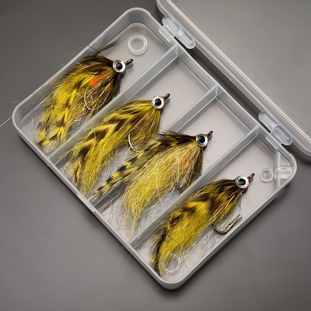 TEMU ANFS Lot de 4 Leurres de Pêche à Haut de Gamme - Queue , Hameçon en Acier au Durable, Leurre de Grande Prise Réaliste pour , Basse, Brochet, Truite - Cadeau Idéal pour le Pêcheur