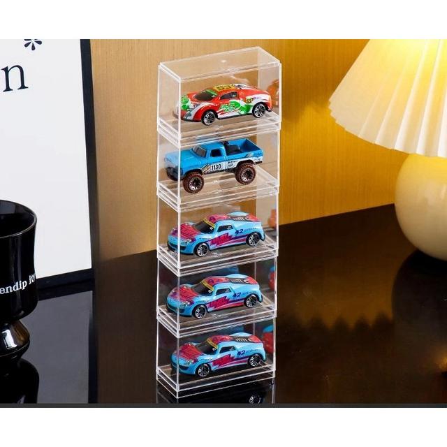 TEMU 5-pack Acrylic Display Cases, Clear Storage Boxes For Scale Alloy Cars, Dolls, Collectibles, Small Items -