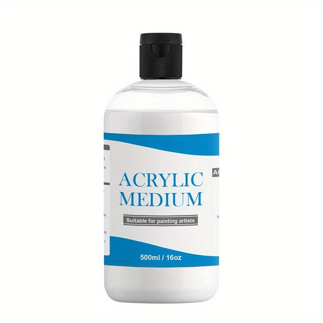 TEMU Premium Acrylic , 500ml/ Oz Water Based Airbrush Medium, Acrylic Air Brush Paints To Improve Color Flow, For Model, Wood, Canvas, Metal, Plastic, Leather, For Beginners & Artists
