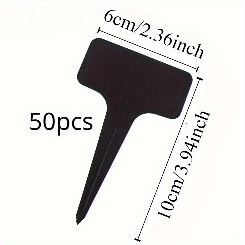TEMU 50pcs Black Plastic Plant Signs Garden Signs T Signs
