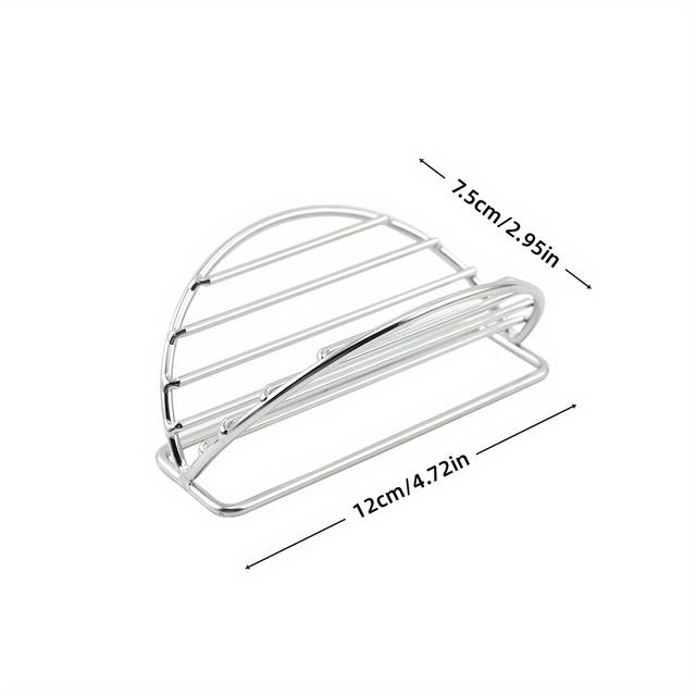 TEMU 304 스테인레스 스틸 스콘 타코 랙 트롤리 - 녹슬러 방지, 세척 가능 및 내구성 있는 식품 안전 디자인으로 토르티야, 스콘, 빵, 계란 및 롤을 제공합니다. - 아침 식사, 스낵 및 더 많은 것을 제공하는 완벽한 제품, 아침 식사 정리함, 현대적인 주방 용품, 녹슬러 방지 소재