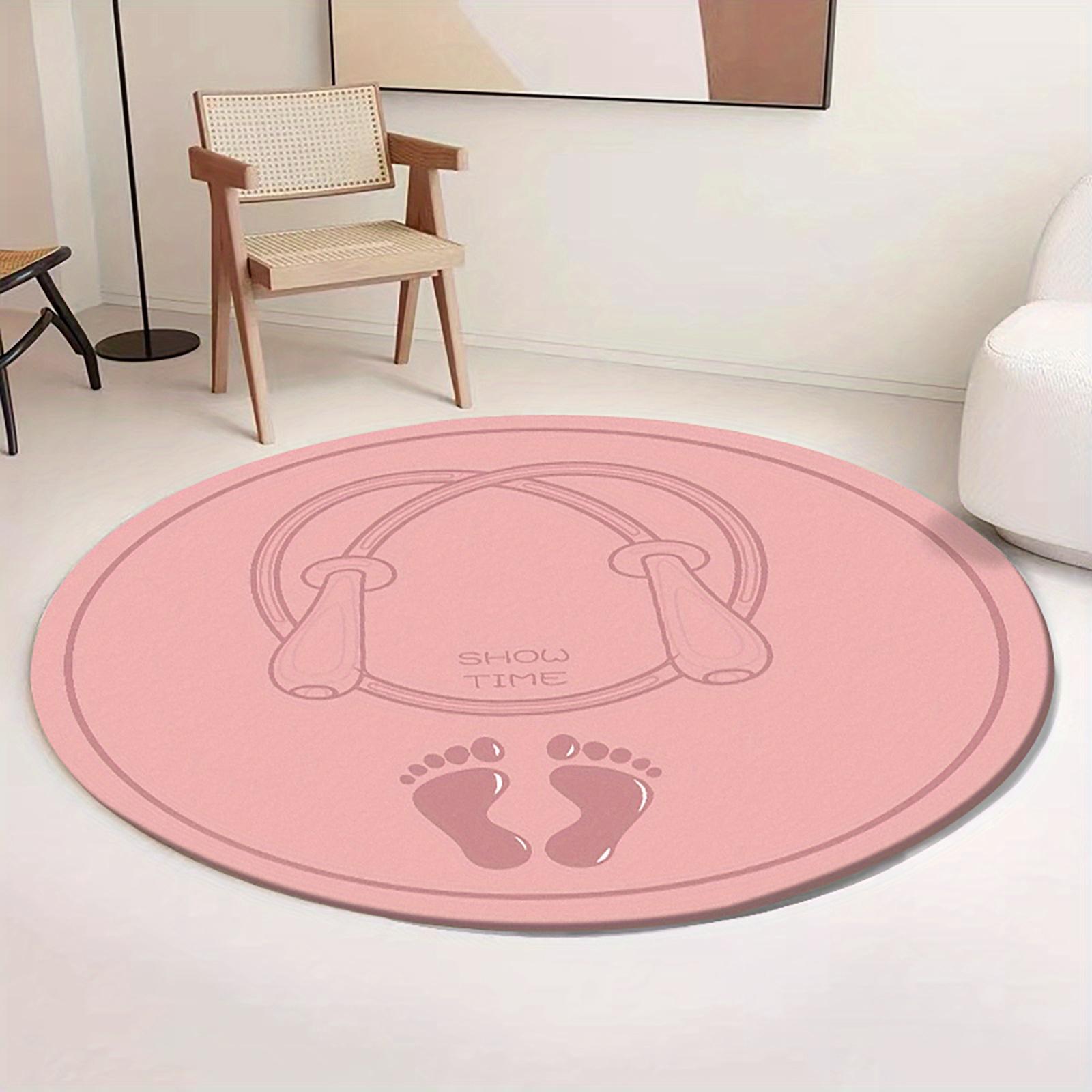 TEMU 1 unidad de tapete para saltar , tapete grueso profesional para correr en casa, tapete circular para el piso, tapete de yoga antideslizante, tapete de fitness para el hogar