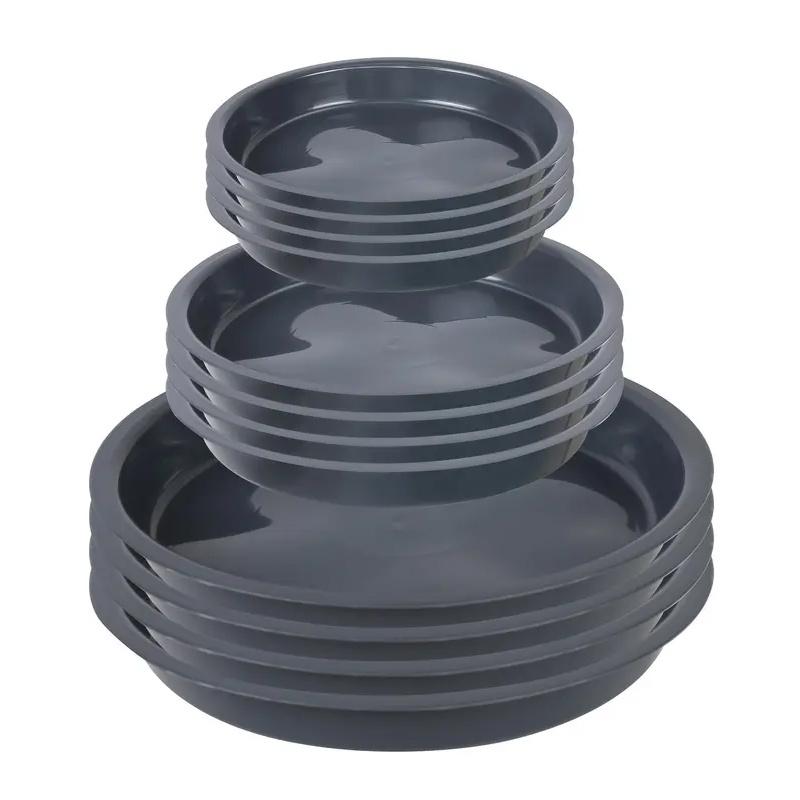 TEMU 12st Ronde Plastic Plantenschotels - Druppelbakken voor Binnen- & Buitentuinen, Wateropvang & Afvoercontrole