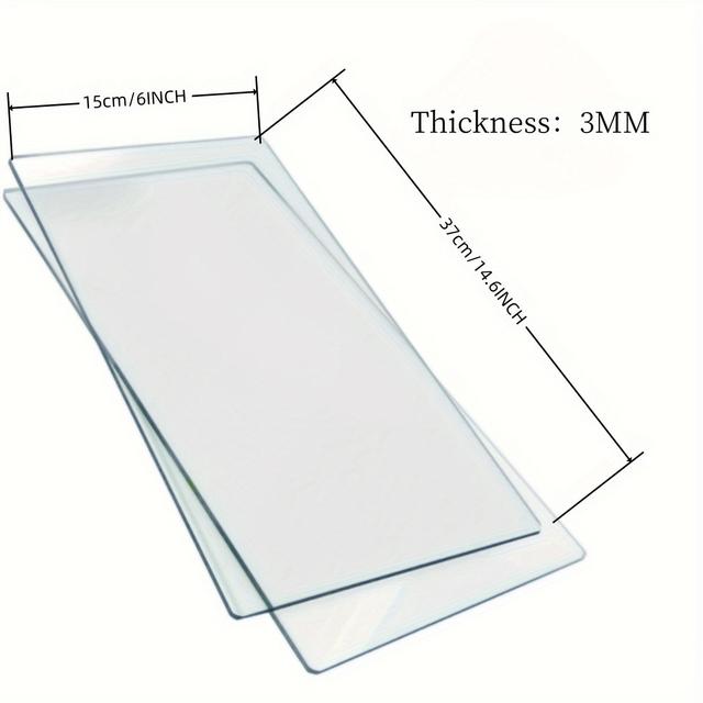 TEMU Lot de 2/4 tampons d'embossage étendus, dimensions 14,57 x 5,91 x 0,12 pouces - Adaptés aux machines à embosser et découper grandes tailles, idéaux pour l' et la découpe