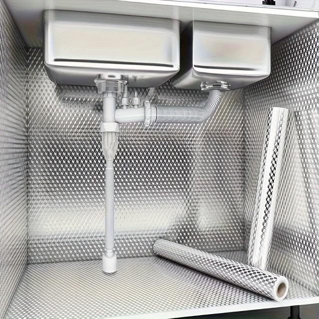 TEMU 3.0 Meter Self-adhesive Thickened Aluminum Foil Wallpaper, Oil-proof And High-temperature Resistant, Suitable For Kitchen, Stove, Wall, Cabinet, Drawer, Tabletop, Etc