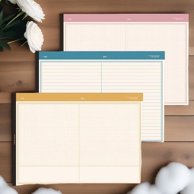 TEMU 3pcs/set B5 Lined Grid Notepad 100 Sheets, Tearable, High-looking, , For Study And Office, Easy, Good For Student And