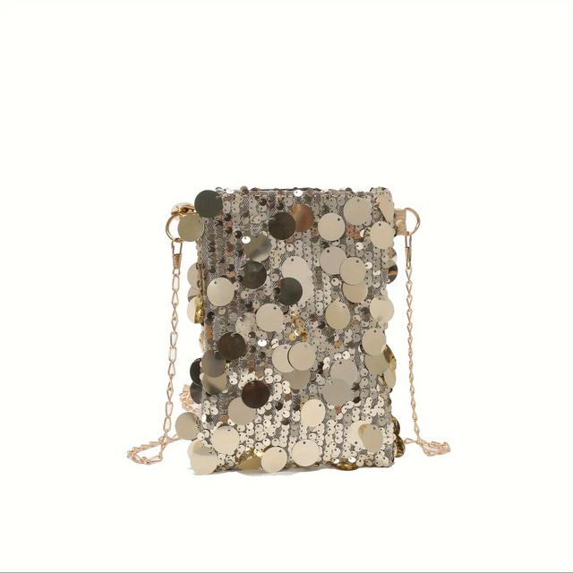 TEMU Bandolera para Teléfono - Diseño Elegante y de Lujo - Disponible en - para Noches, Fiestas y Salidas, Bolso Estiloso con Correa Desmontable, Clutch Compacto, Bolsa de Tela, Ideal para Compras