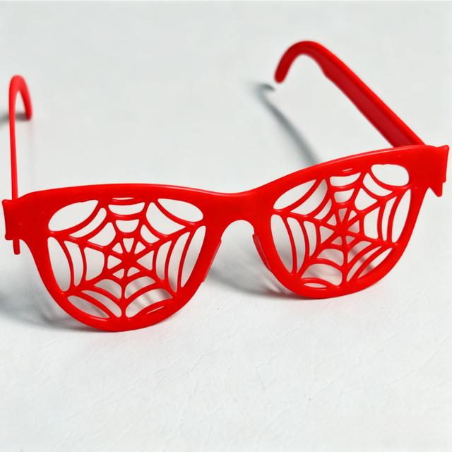 TEMU Spider Web Brillen – Feestaccessoire, Realistisch Web- en Spinnenontwerp, Comfortabel Rond Montuur, Herbruikbare Thema Brillen, Foto Prop – Nieuwigheid Cadeau voor Vrienden, Familie