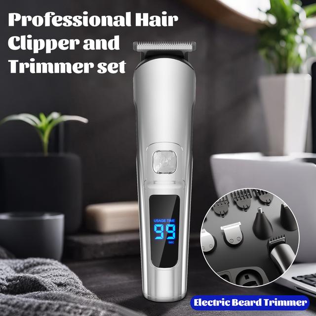 TEMU 11in1 Nose Hair Trimmer For Men, Electric Shaver Razor Grooming Kit For Body, Face & , Cordless Mens Rechargeable Clippers, For Dad Him Husband Father