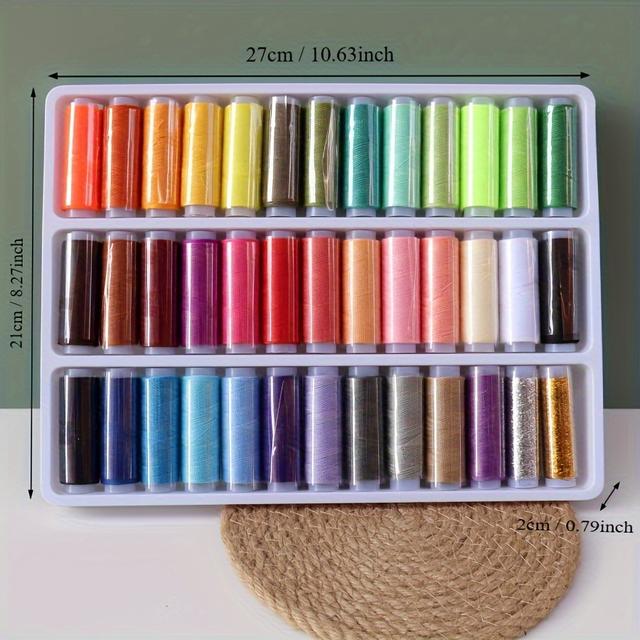 TEMU 200-meter Rolls Of Sewing Thread In 39 Colors, Made From High-strength Polyester Fiber, Resistant To Fading And Color Loss, Ideal For Sewing And Tailoring, Essential Supplies For Hand Sewing
