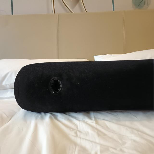 TEMU Easy-inflate Couple's Pillow - Parties & Everyday Comfort, Black