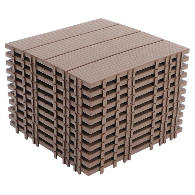 TEMU 11pcs Decking Interlocking Decking Tiles Balcony Decking Tiles, Home Improvement Decking Boards, Outdoor Decking