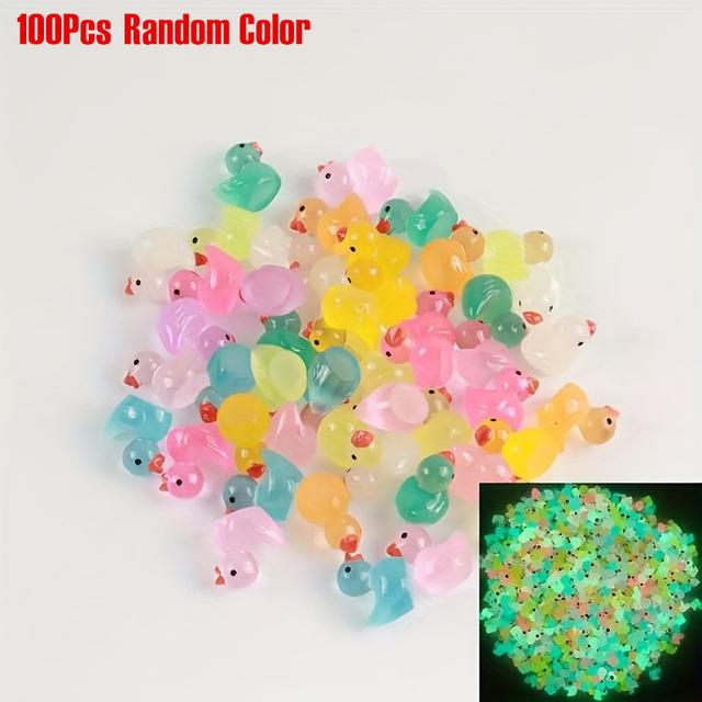 TEMU 100pcs Glow In Dark Duck, Mini Realistic Duck, Glow For Goody Bag Stuffers, Party Favors Supplies, Mini Stuff, Cute Stuff, Cool Stuff, Diy Crafts And Moss Landscape Statues