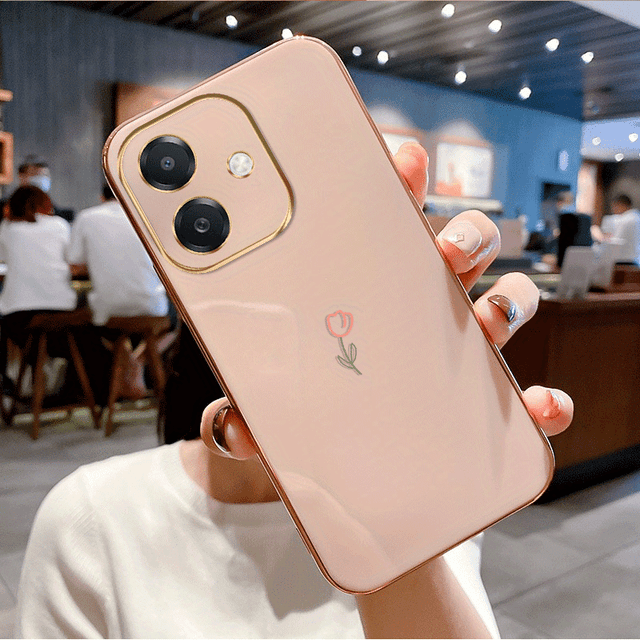 TEMU Phone Case - Durable Anti-slip Shockproof Phone Case Featuring Anime Tulips, Suitable For Oppo A3/a3 4g/a3x/a3x 4g/a40/a40m/a60 5g