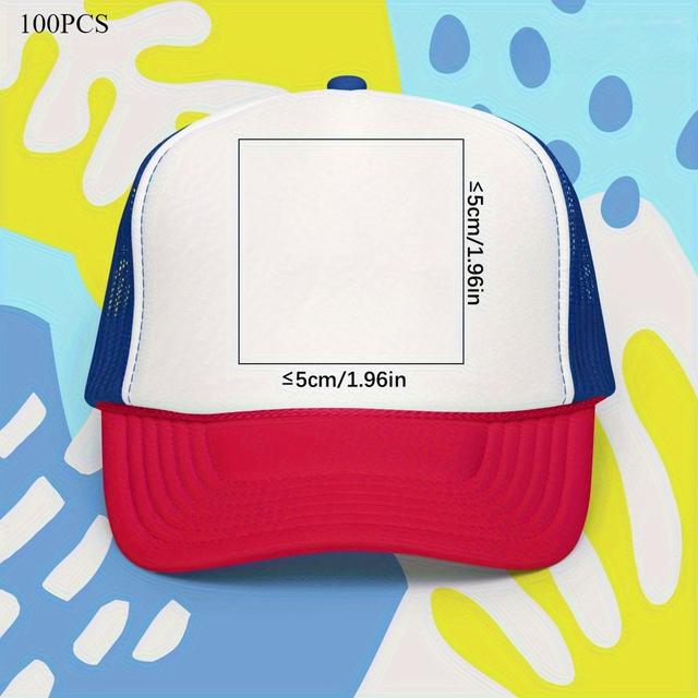 TEMU 50/100pcs Custom Diy Heat Transfer Stickers - Personalized Design For T-shirts, Backpacks, Pillows, Hats & More - Washable, , Printing - Day, & Holiday Gifts