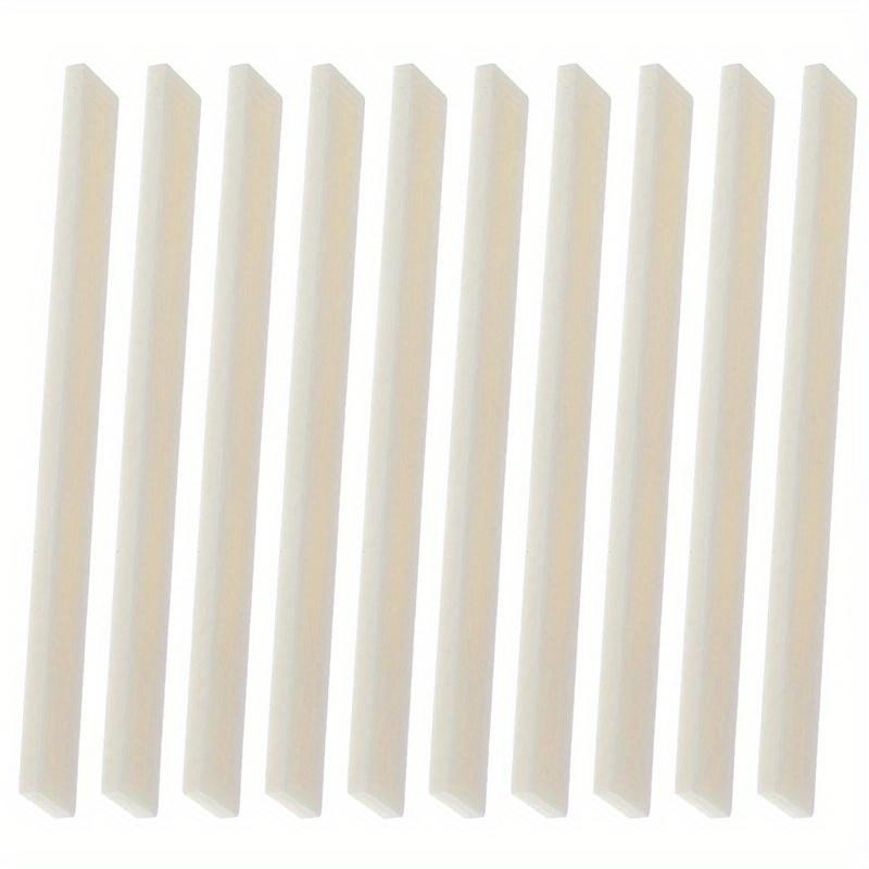 TEMU 10x Unbleached Bone 80x3x10mm Nut Bridge, For Guitar And Ukulele Luthiers, Ideal For Guitar