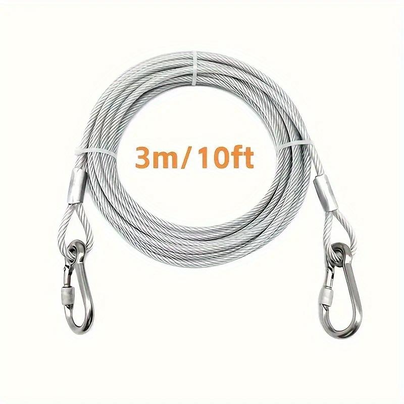 TEMU Stainless Chain With Reflective And Rust Resistant Function For Medium Large Dogs In Length 118.11inch/ 181.1inch/ 354.33inch/ 590.55inch
